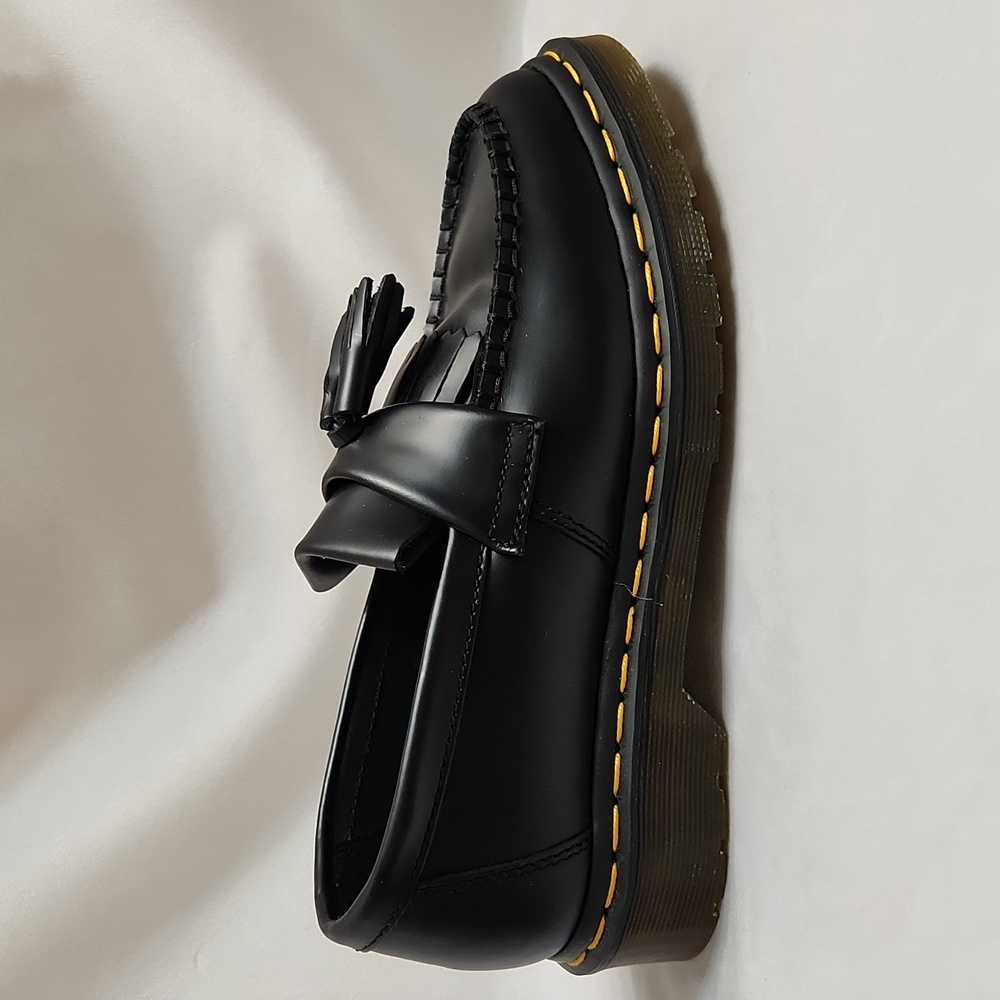 Dr. Martens Adrian Tassel Leather Casual Black Loafers (Uni M Size 7, W Size 8) - Picture 2 of 14
